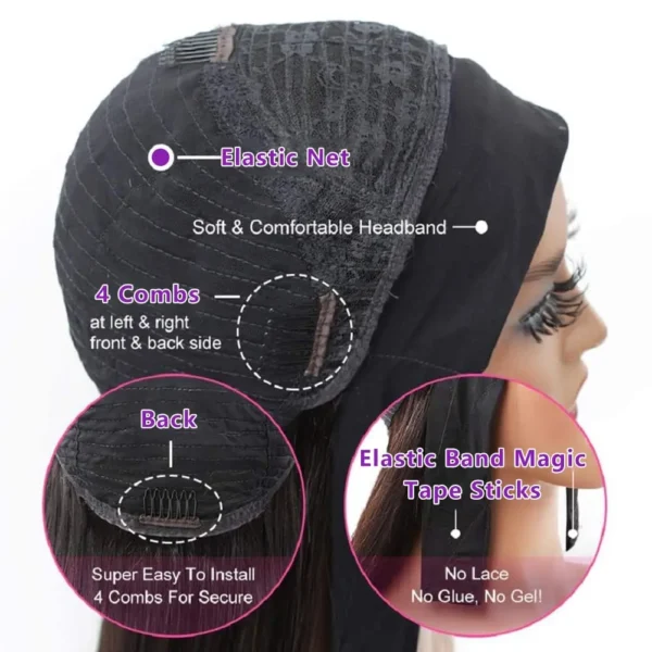 Waviii Luxe – Headband Wig – Body Wave Long Human Hair - Image 2