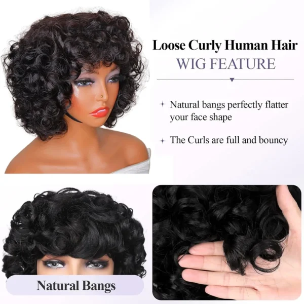 Waviii Luxe – Loose Short Bob Wig – Human Hair - Image 2