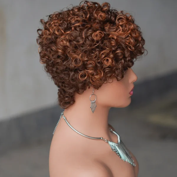 Waviii Elegance – Short Pixie Wig – Human Hair colored - Image 3