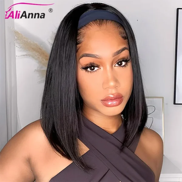 Waviii Luxe – Short Headband Wig – Human Hair - Image 2