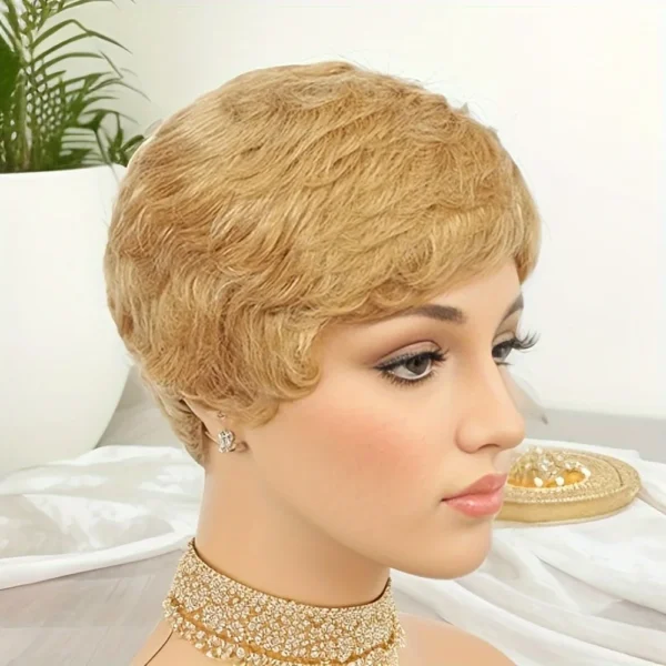 Waviii Luxe – Short Pixie Wig – Human Hair Blonde - Image 4
