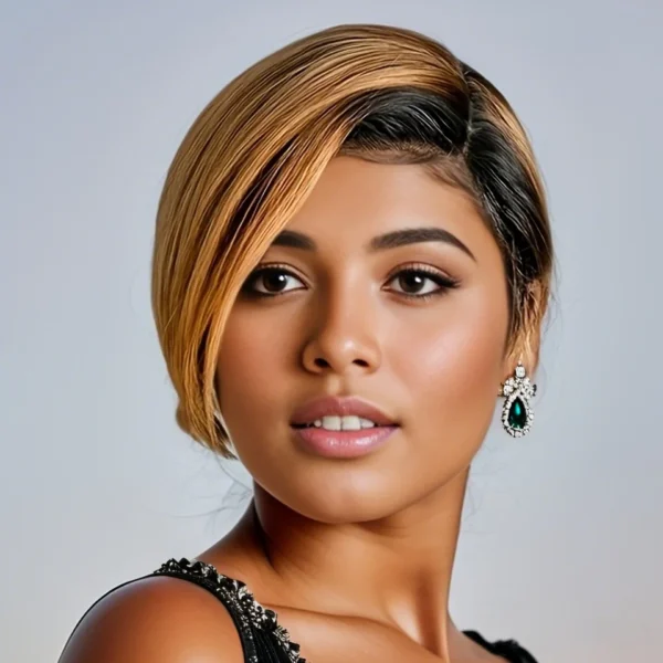 Waviii Luxe – Short Pixie Wig – Human Hair Colored - Image 6