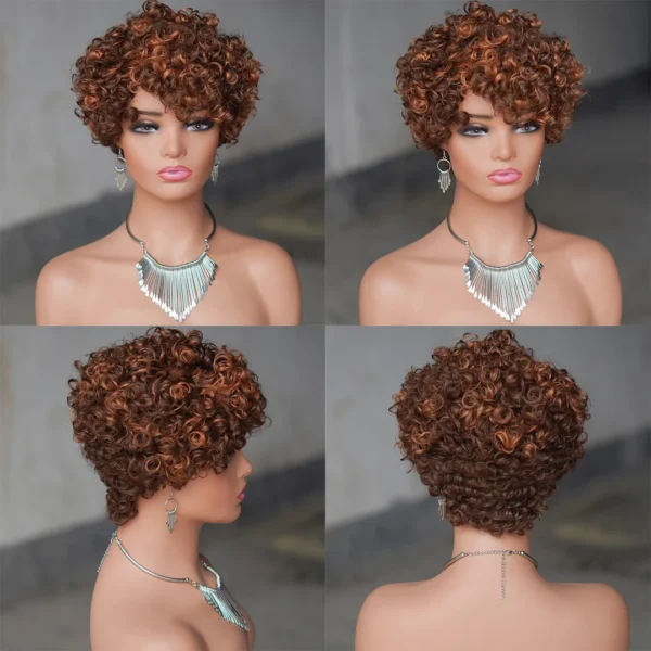 Waviii Elegance – Short Pixie Wig – Human Hair colored - Image 6