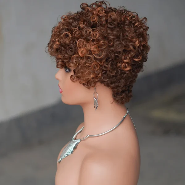 Waviii Elegance – Short Pixie Wig – Human Hair colored - Image 4