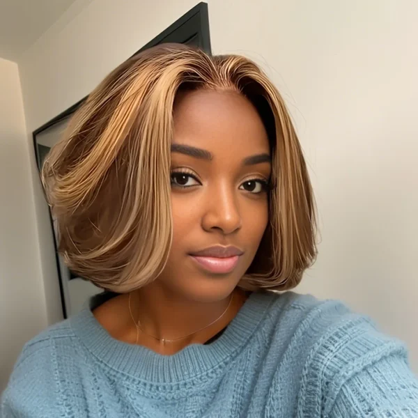 Waviii Luxe – Short Pixie Wig – Human Hair Colored - Image 2