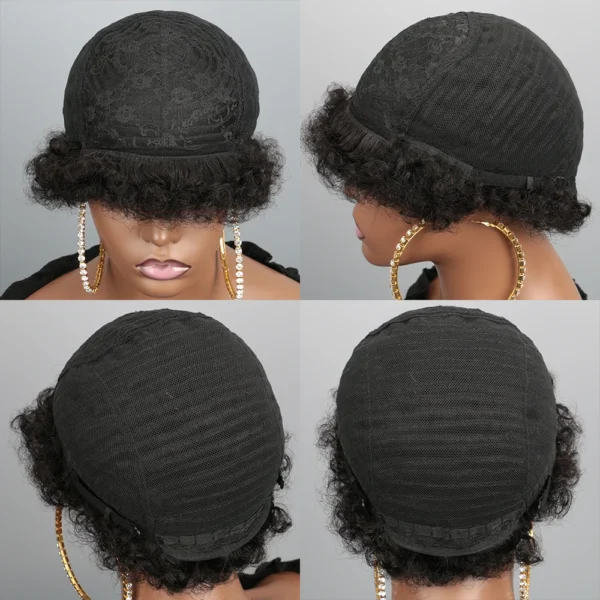 Waviii Elegance – Afro Puff Curly Bob – Human Hair 4 Colors - Image 6