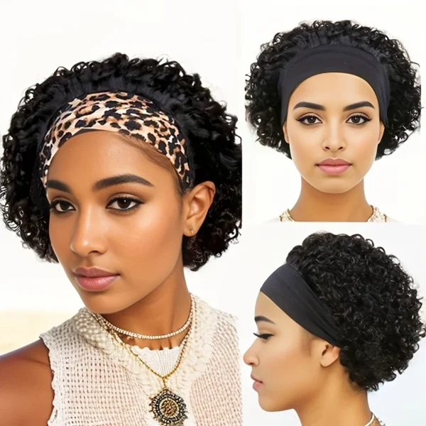 Waviii Luxe – Headband Short Pixie Wig – Human Hair - Image 3