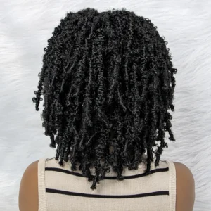 Waviii Luxe – Lace Front Wig – Short Human Hair Curly Braided