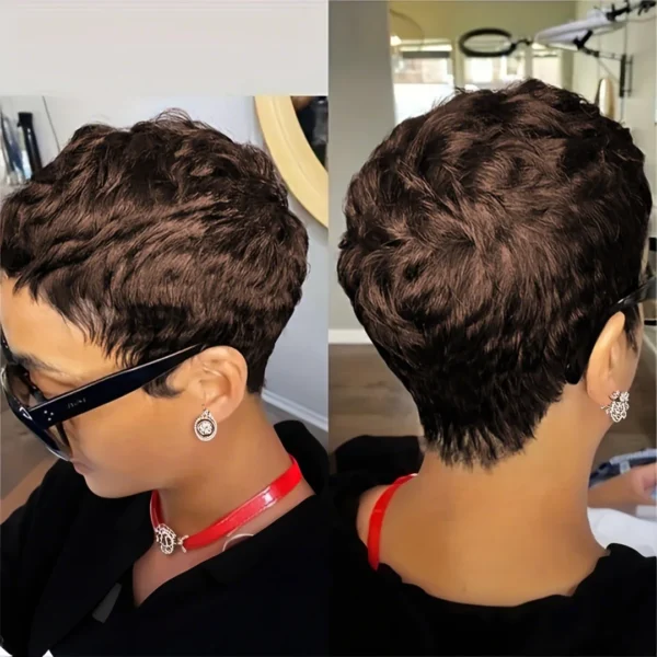 Waviii Elegance – Short Pixie Wig – Human Hair 4 colors - Image 3
