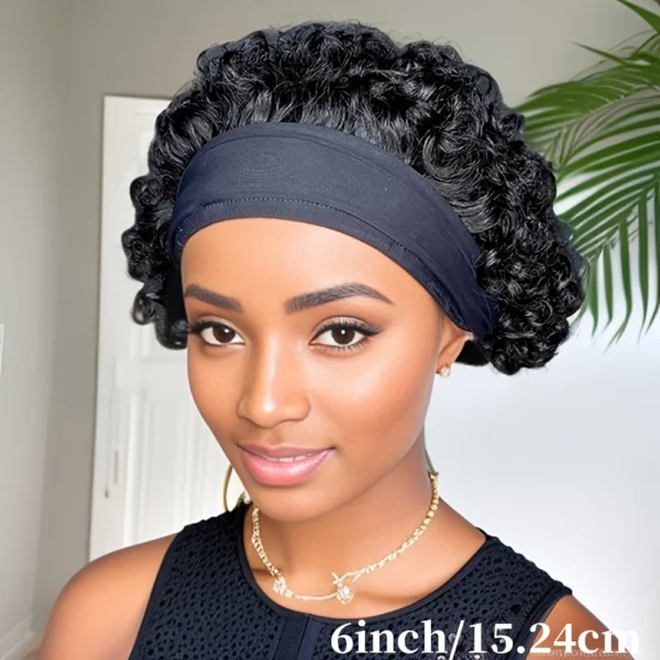 Waviii Luxe – Headband Short Pixie Wig – Human Hair - Image 4