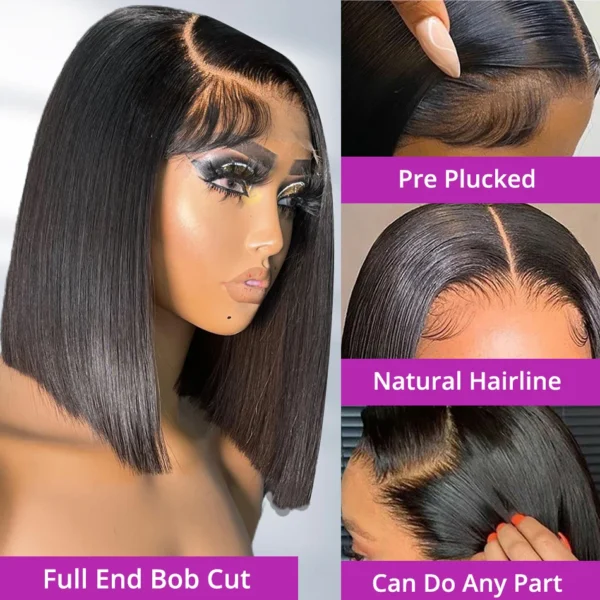 Waviii Luxe – Bob Wig – Short Straight Human Hair - Image 2