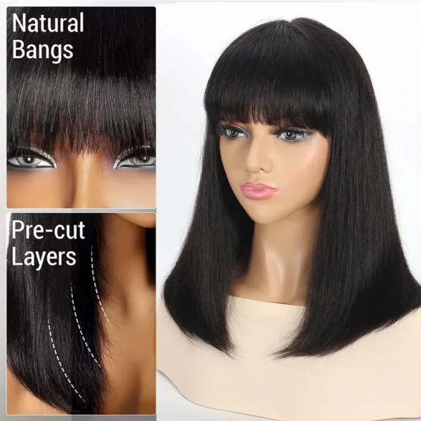 Waviii Luxe – Medium/Long Bob Wig – Human Hair - Image 3