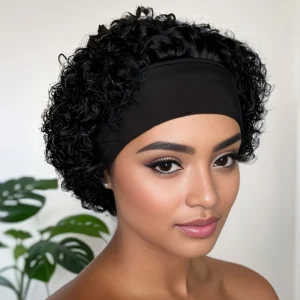 Waviii Luxe – Headband Wig – Short Human Hair 180% Density