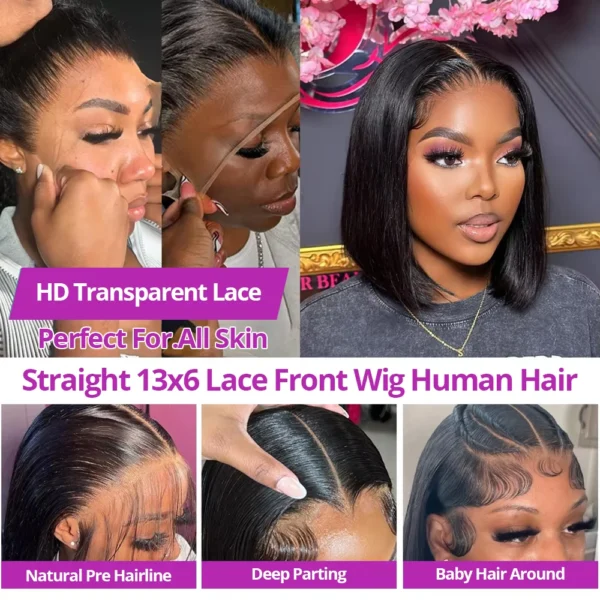 Waviii Luxe – Bob Wig – Short Straight Human Hair - Image 5