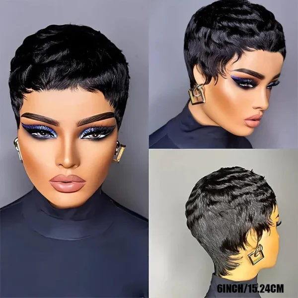 Waviii Elegance – Short Pixie Wig – Human Hair 4 colors - Image 5