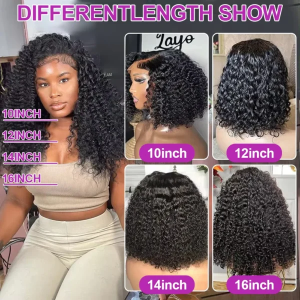 Waviii Elegance – Short Bob Wig – Human Hair Deep Water Wave Lace Frontal - Image 5