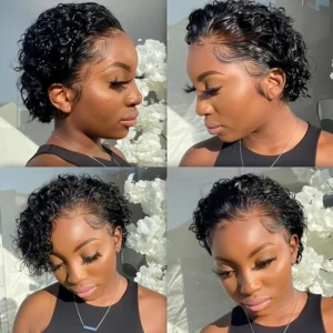 Waviii Elegance – Curly Pixie Cut Wig  – Human Hair