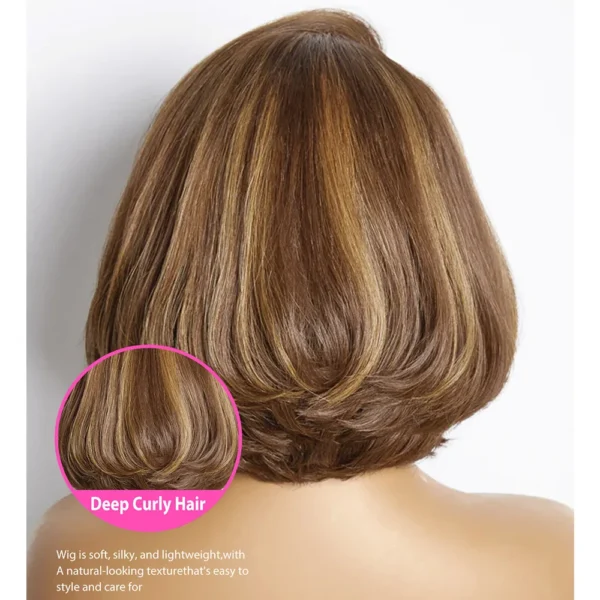 Waviii Luxe – Lace Front Bob Wig – Short Human Hair - Image 3