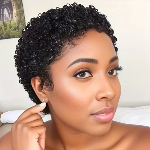 Waviii Elegance – short afro curly/Wavy – human hair - Image 3