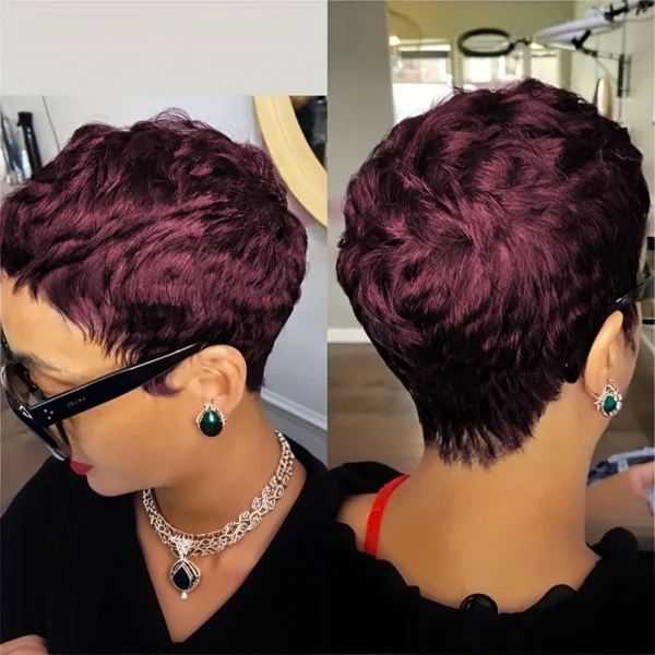 Waviii Elegance – Short Pixie Wig – Human Hair 4 colors