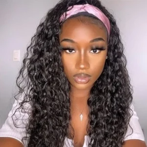 Waviii Luxe – Headband Wig – Long Human Hair Deep Wave