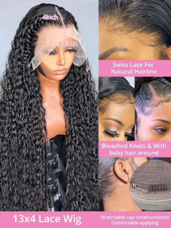 Waviii Luxe – Long Curly/Wavy Wig – Human Hair HD Lace Frontal Wigs - Image 4