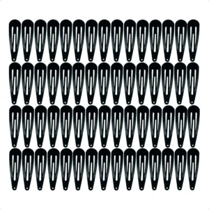 Waviii care - Black 2 Inch Women Metal Snap Clips  60PCS