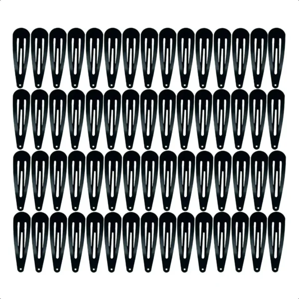 Waviii care - Black 2 Inch Women Metal Snap Clips  60PCS