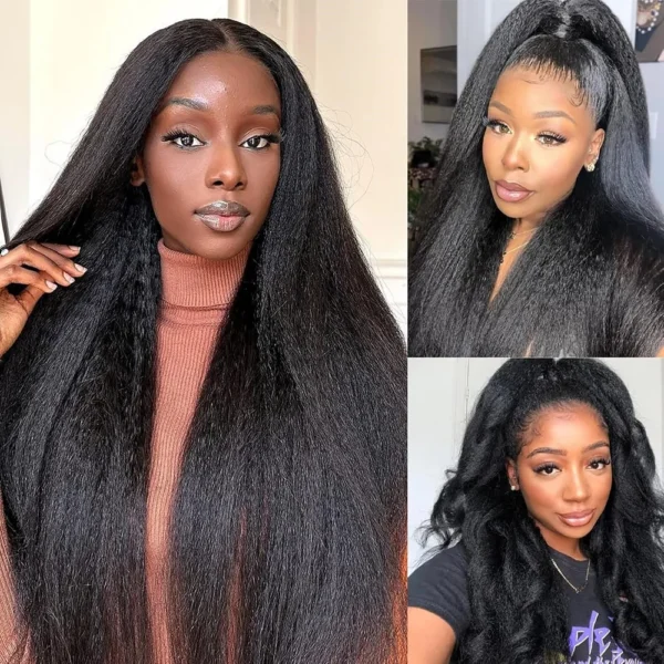 Hair Extension 8pcs Natural Black Remy Human Hair Clip - Image 6
