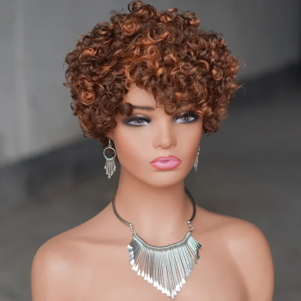 Waviii Elegance – Short Pixie Wig – Human Hair colored - Image 2