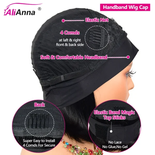 Waviii Luxe – Short Headband Wig – Human Hair - Image 7