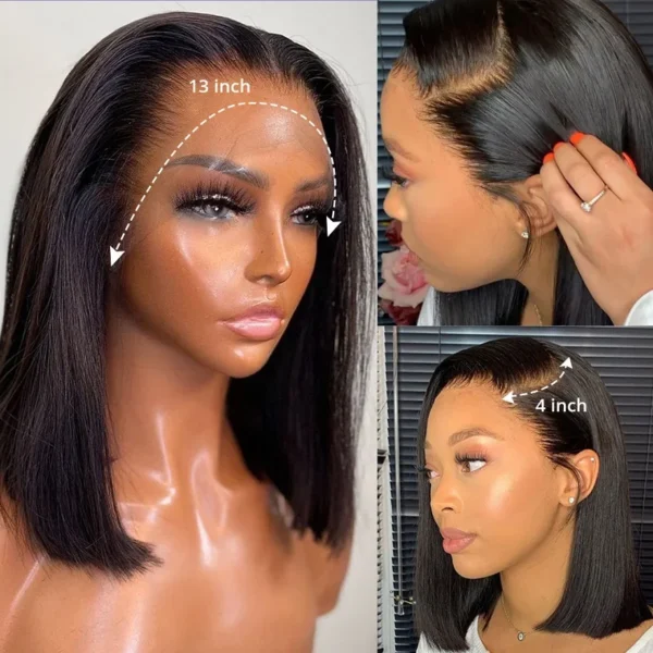 Waviii Glam – Short Straight Wig – Human Hair - Image 2