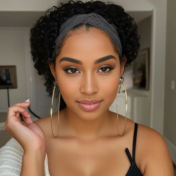 Waviii Luxe – Headband Wig – Short Human Hair 180% Density - Image 4