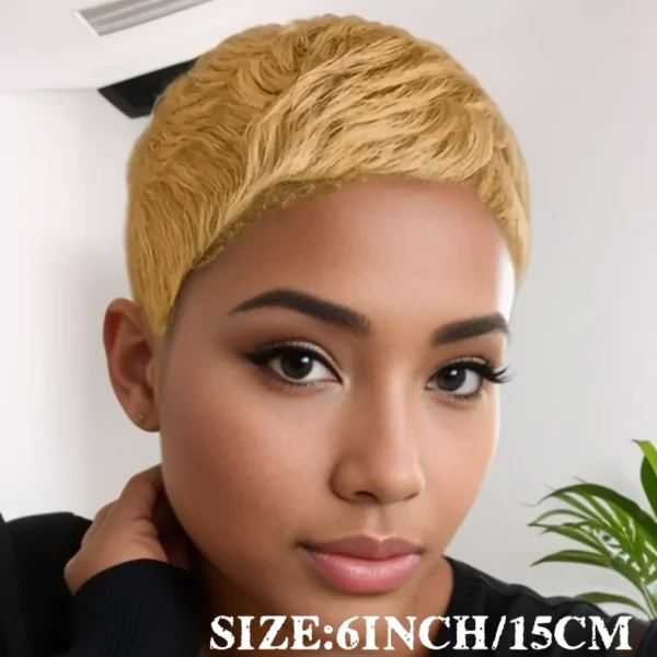 Waviii Luxe – Short Pixie Wig – Human Hair Blonde - Image 2