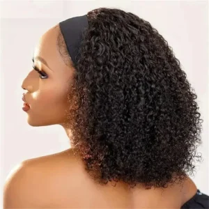 Waviii Luxe – Headband Wig – Short Human Hair Kinky Curly