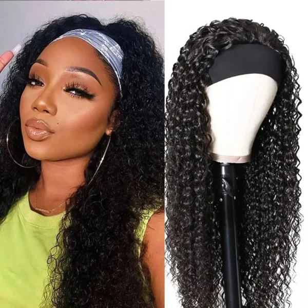 Waviii Luxe – Headband Wig – Long Human Hair Deep Wave - Image 2