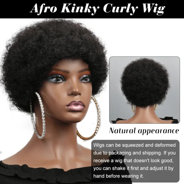 Waviii Elegance – Afro Puff Curly Bob – Human Hair 4 Colors - Image 4