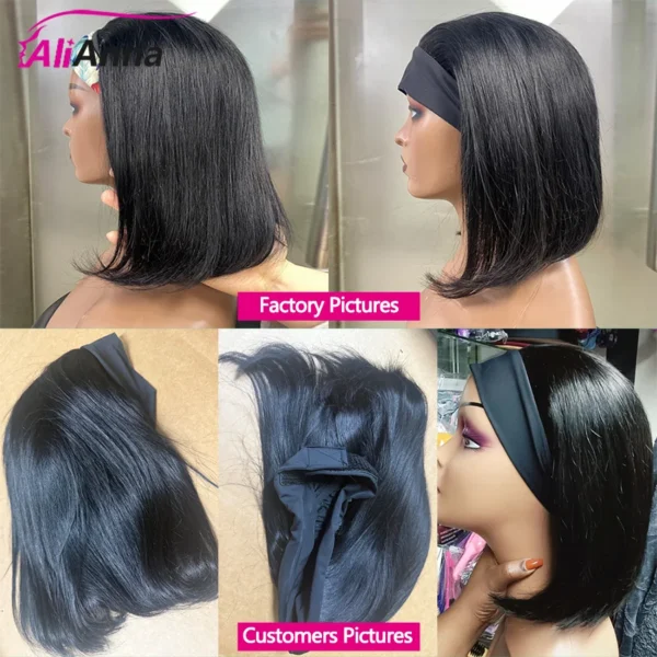 Waviii Luxe – Short Headband Wig – Human Hair - Image 3