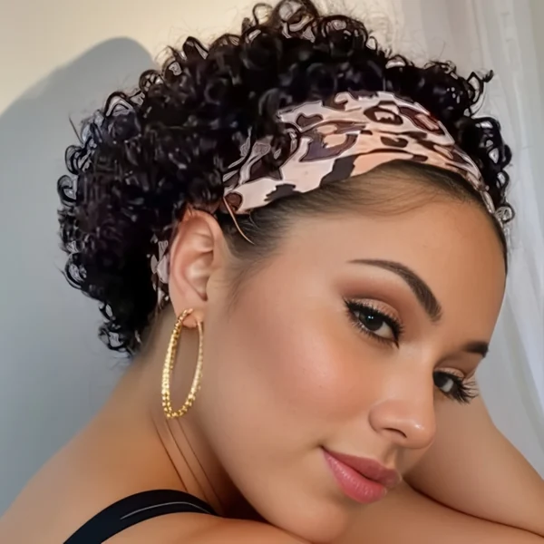 Waviii Luxe – Headband Wig – Short Human Hair 180% Density - Image 2