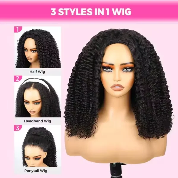Waviii Glam – Medium Half Wig – Human Hair - Image 2