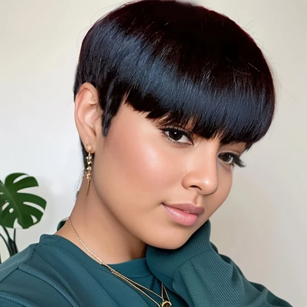 Waviii Luxe – Short Pixie Wig – Human Hair 3 Colors - Image 3