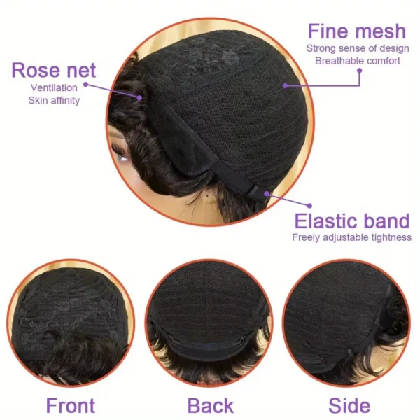 Waviii Elegance – Short Pixie Wig – Human Hair 4 colors - Image 6