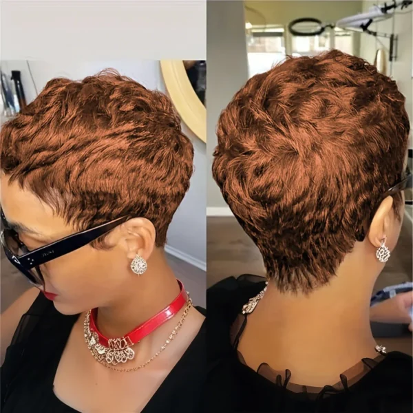Waviii Elegance – Short Pixie Wig – Human Hair 4 colors - Image 2