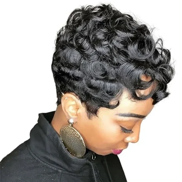 Waviii Luxe – Curly pixie Wigs Synthetic Hair 7 Colors - Image 2
