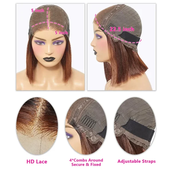 Waviii Luxe – Lace Front Bob Wig – Short Human Hair - Image 5