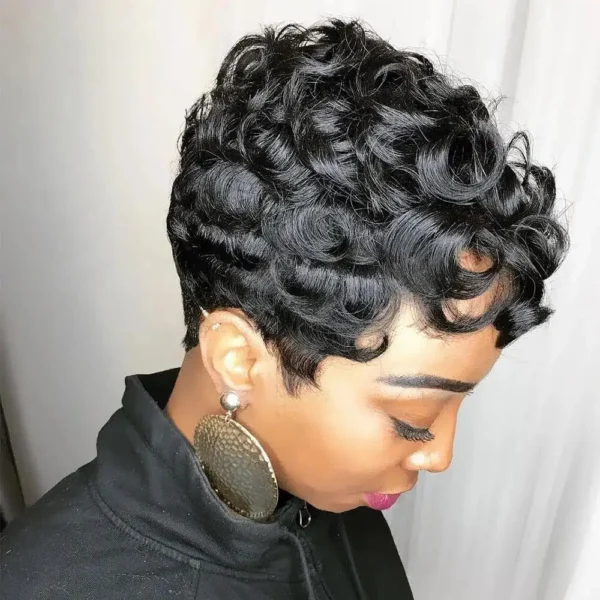 Waviii Luxe – Short Pixie Wig – Synthetic Hair - Image 4