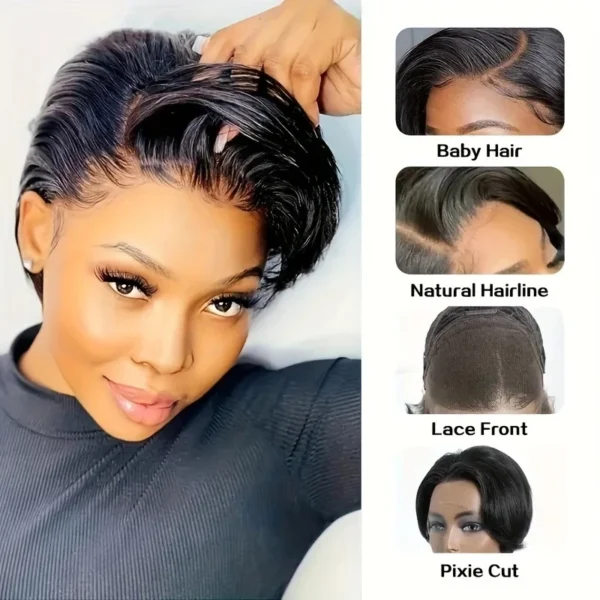 Waviii Elegance – Short Pixie Wig Short Curly Wig - Image 3
