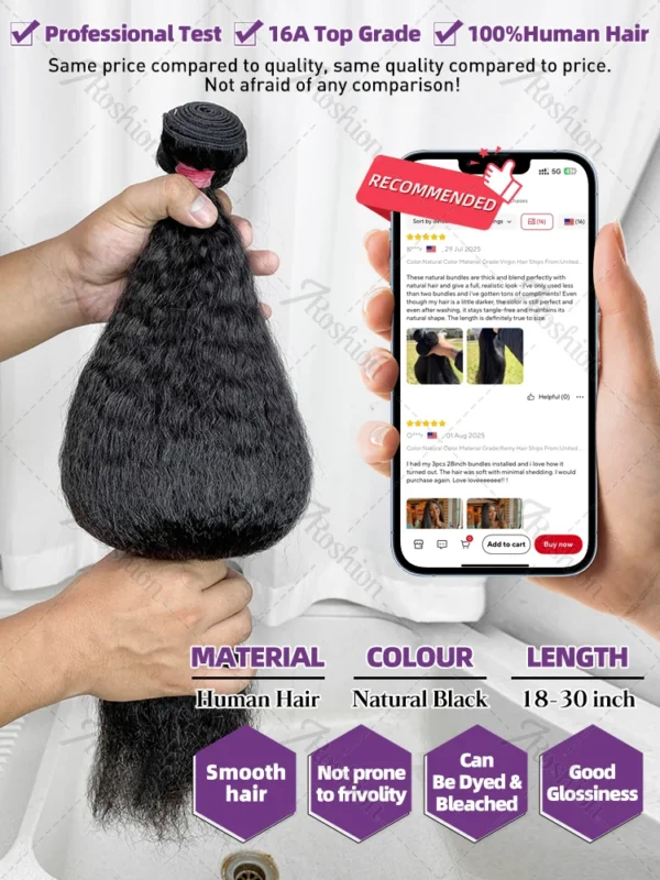 Waviii Glam Raw Virgin Unprocessed Braiding Hair - Image 4