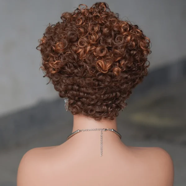 Waviii Elegance – Short Pixie Wig – Human Hair colored - Image 5