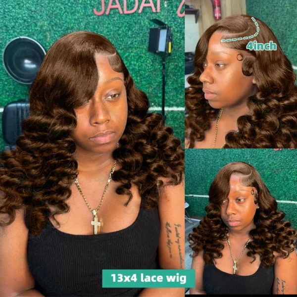 Waviii Elegance – Loose Deep Wave – Human Hair Chocolate Brown Short Bob - Image 4